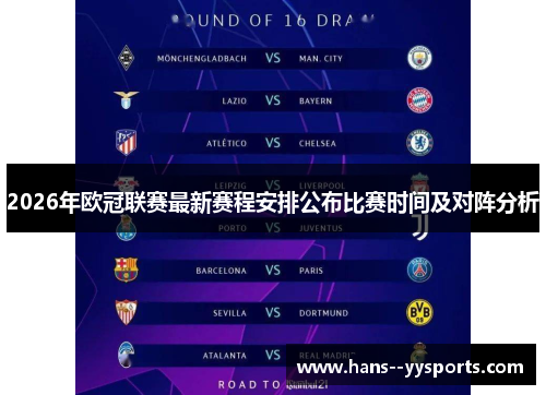 2026年欧冠联赛最新赛程安排公布比赛时间及对阵分析 2026年欧冠联赛最新赛程安排公布比赛时间及对阵分析